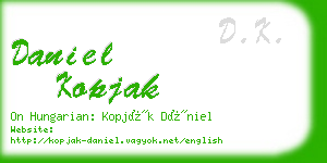 daniel kopjak business card